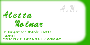 aletta molnar business card